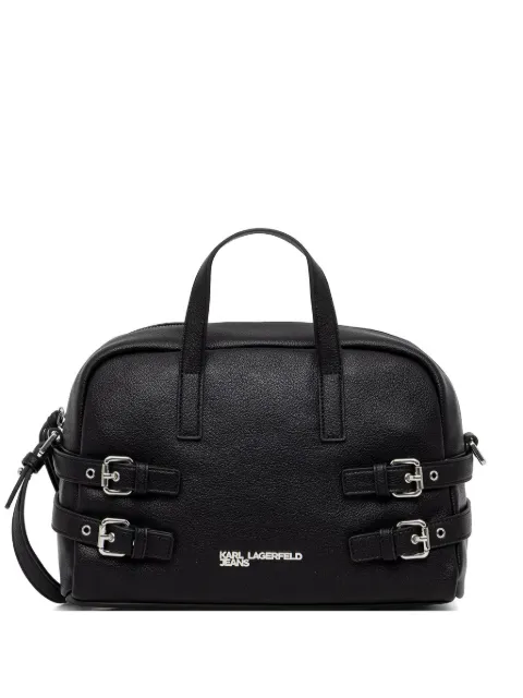 Karl Lagerfeld Jeans logo-plaque shoulder bag Black B2W30266