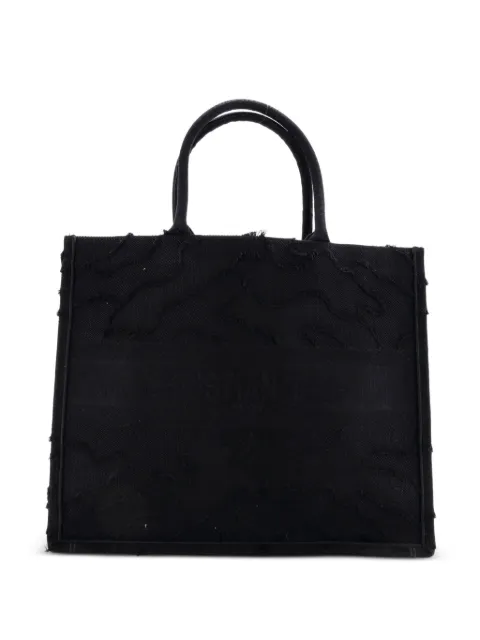 Christian Dior Pre-Owned Book Camouflage Embroidered Canvas Large tote bag Black MRPC9Z1T6MDZLEWL