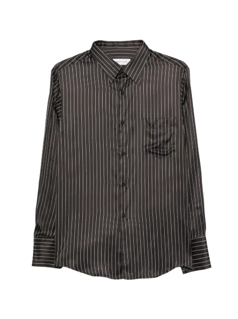 Ernest W. Baker striped pocket shirt Black SH20SR02