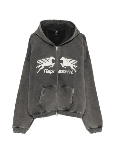 Represent Pegasus zip-fastening hoodie Grey MLM100687
