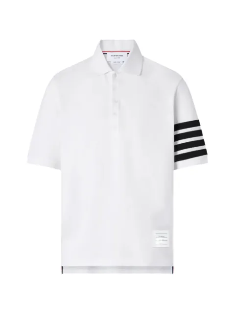 Thom Browne pique 4-Bar polo White MJP246AJ0228