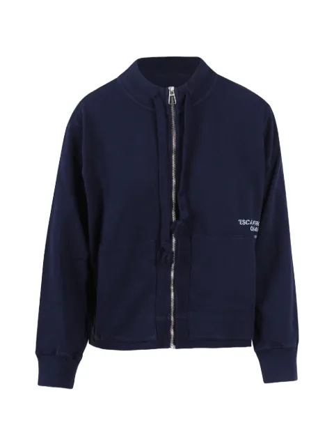 Noumeno Concetp zip-up drawstring sweatshirt Blue NF25216188