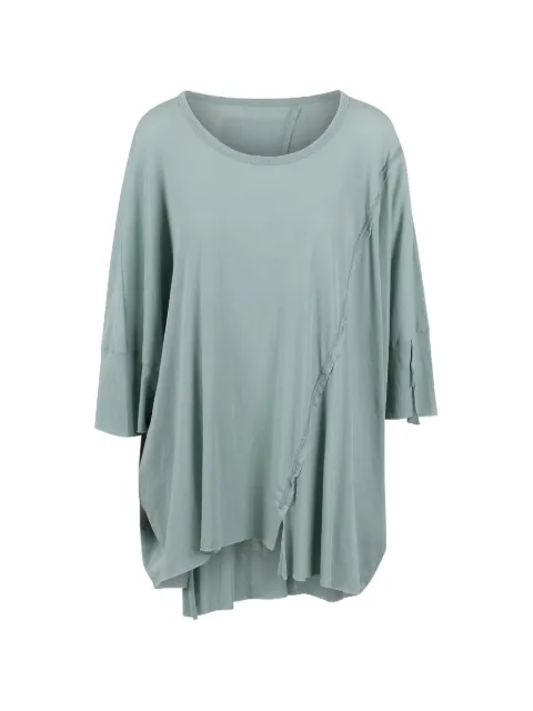 Black Label asymmetric seam-detail T-shirt Green 3230504