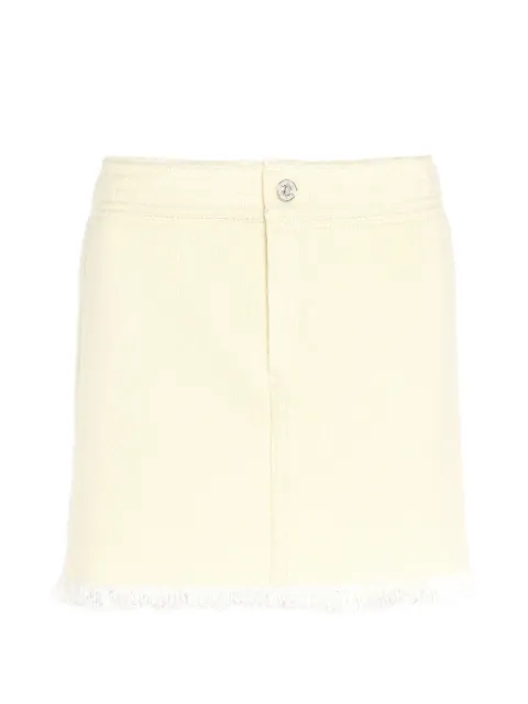 Barrie fringed denim mini skirt Yellow C85555