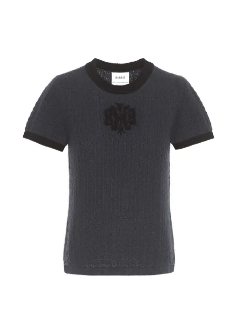Barrie B-logo cashmere top Grey C334728
