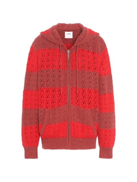 Barrie striped zip-up hoodie Red C336279