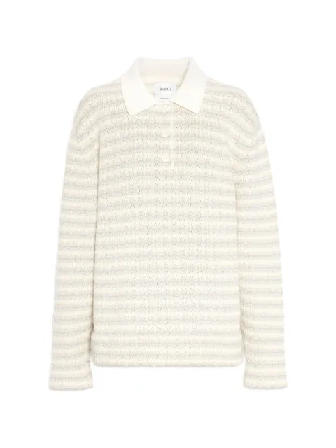 Barrie striped polo top Neutrals C335360