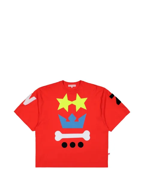 Walter Van Beirendonck Waakzaam front-print T-shirt Red 8006