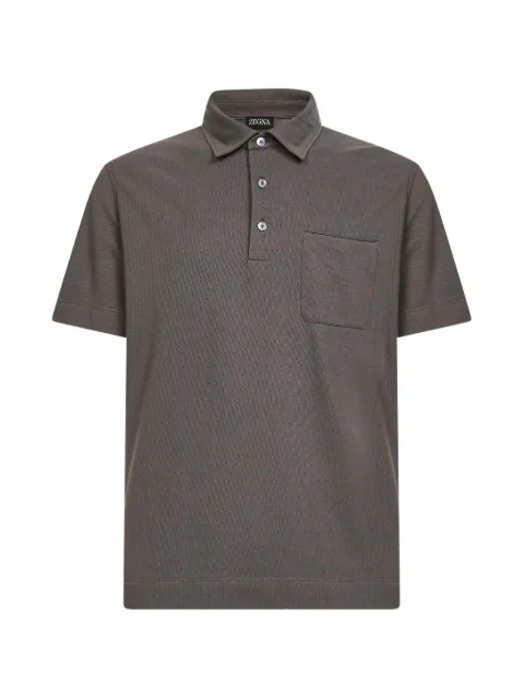 Zegna buttoned patch-pocket polo shirt Neutrals UH392A3H752N07