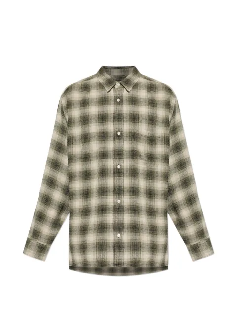 AllSaints Lumley check-pattern shirt Green M034SE