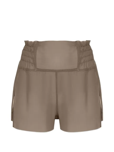 Rick Owens shirred-detail shorts Brown RO01F6380TUS