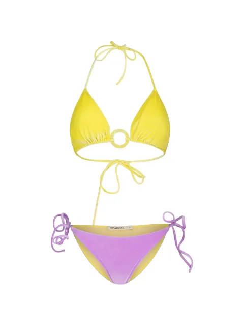 PARAMIDONNA Kelly velvet two piece swimsuit Yellow SS26KVVL