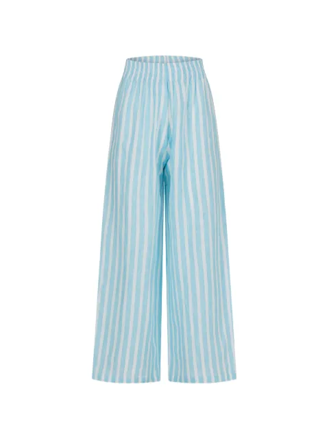 PARAMIDONNA Cora striped trousers Blue SS26CP