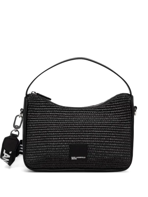 Karl Lagerfeld Jeans logo-patch cross body bag Black B2W30115