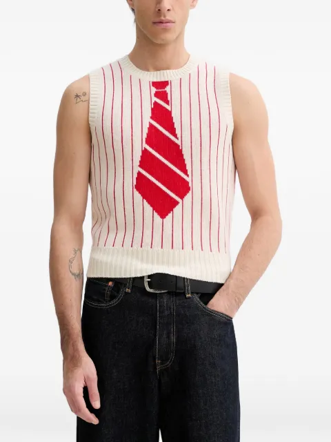 Kenzo Trompe L'œil sleeveless knitted vest Neutrals FG55TO7683DH
