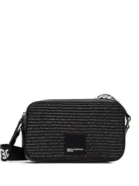 Karl Lagerfeld Jeans woven cross body bag Black B2W30114
