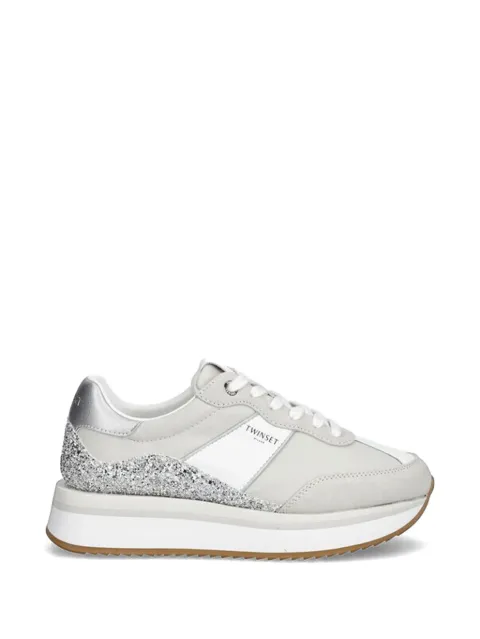 TWINSET glitter panel sneakers Neutrals 261TCP020