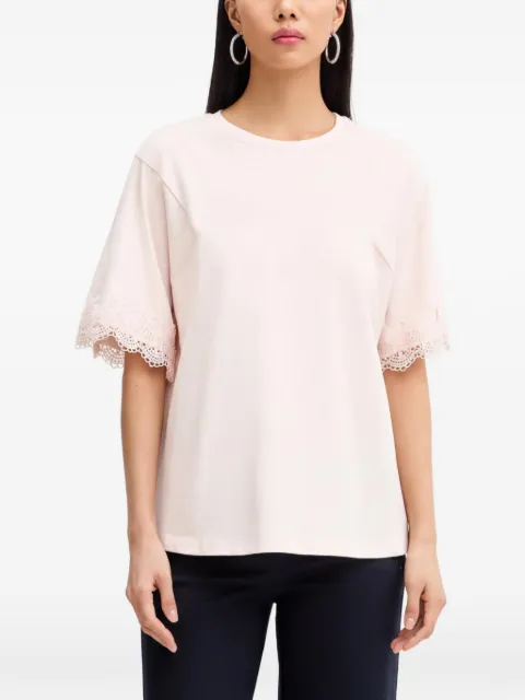 TWINSET lace-trim T-shirt Pink 261TP2110