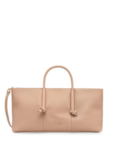TWINSET knotted-handle tote bag Neutrals 261TD8021