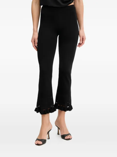 TWINSET crochet ruffled trousers Black 261TP3084