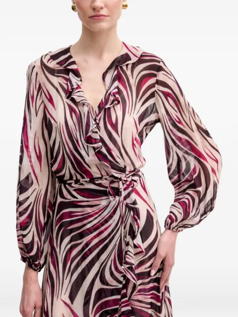 TWINSET ruffled wrap dress Neutrals 261LB2FEE