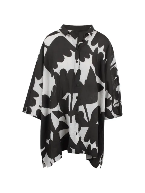 Black Label floral-print button-up dress Black 3550906