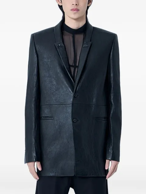 Rick Owens Concordian leather jacket Black RU01F2721LBE