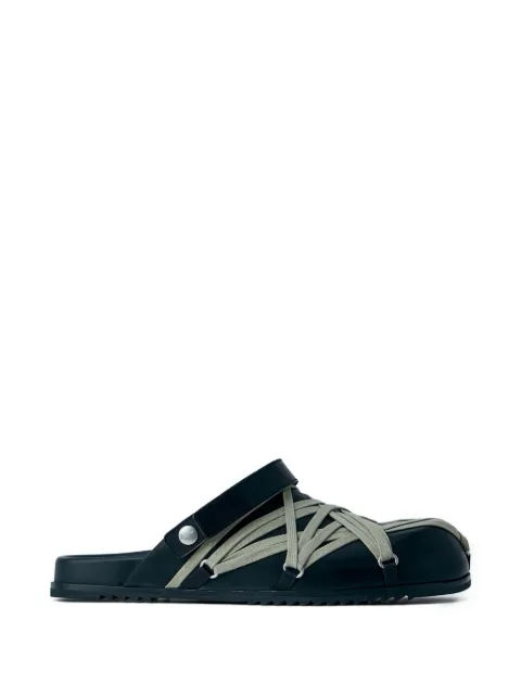 Rick Owens cross-strap slippers Black RU01F2813LOOW1