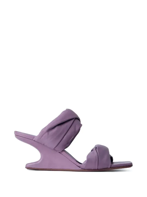 Rick Owens draped wedge sandals Purple RP01F6884LGY