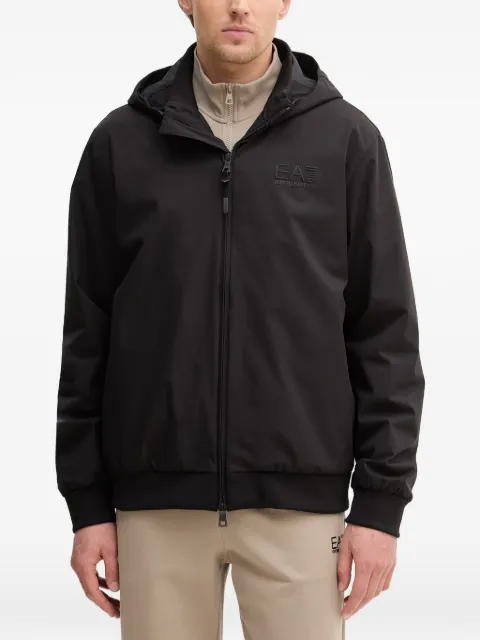 Ea7 Emporio Armani logo-print hooded jacket Black 7M002279AF21228