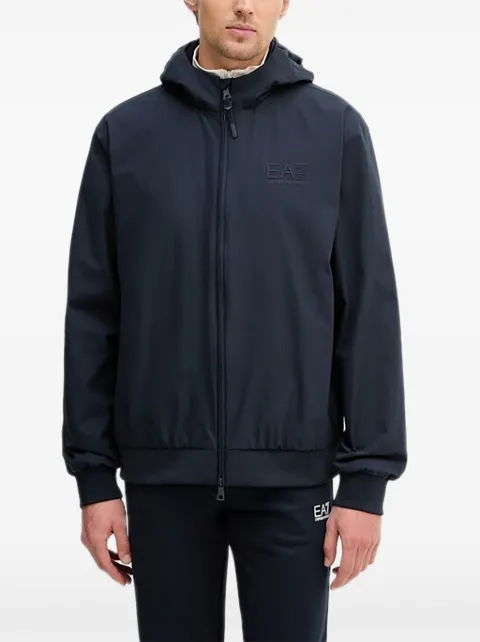 Ea7 Emporio Armani zip-up hooded jacket Blue 7M002279AF21228