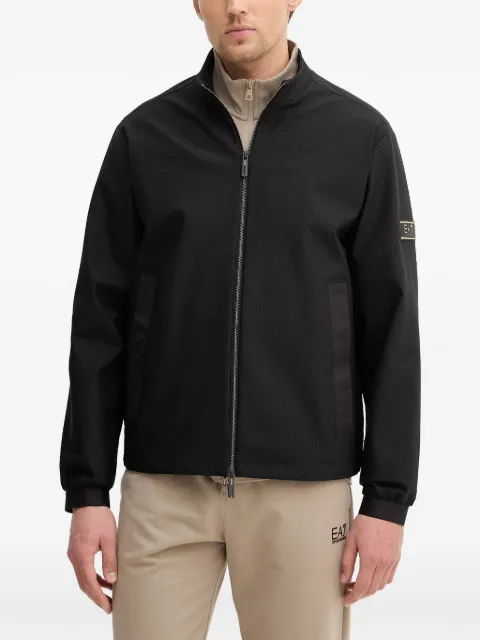 Ea7 Emporio Armani zipped geometric bomber jacket Black 7M001342AF16659