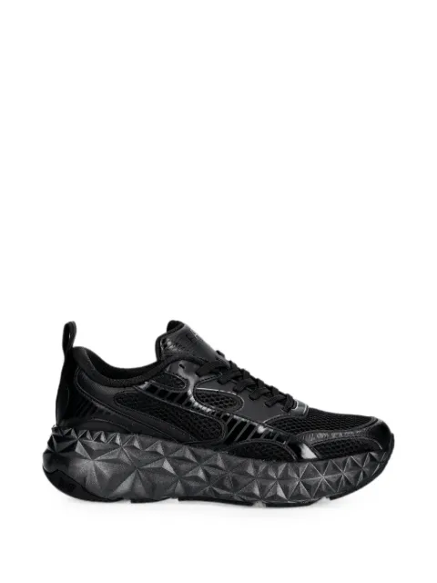 Ea7 Emporio Armani geometric-sole mesh sneakers Black X8X238XK431