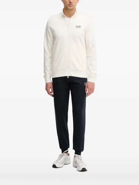 Ea7 Emporio Armani zip-up mock-neck sweatshirt Neutrals 8NPV60PJVRZ
