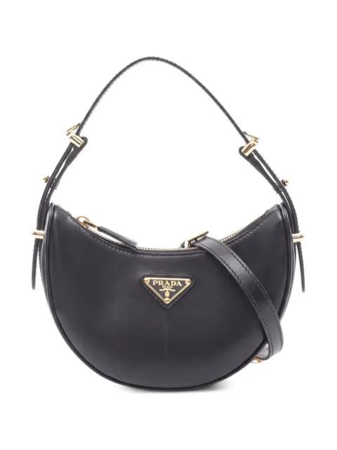 Prada Pre-Owned 2010s Arke leather handbag Black 1052345