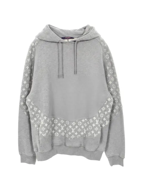 Louis Vuitton Pre-Owned Circle Cut monogram-print hoodie Grey 1050402