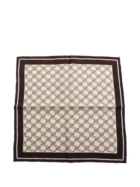 Fendi Pre-Owned FF calligraphy silk handkerchief scarf Neutrals 1045822