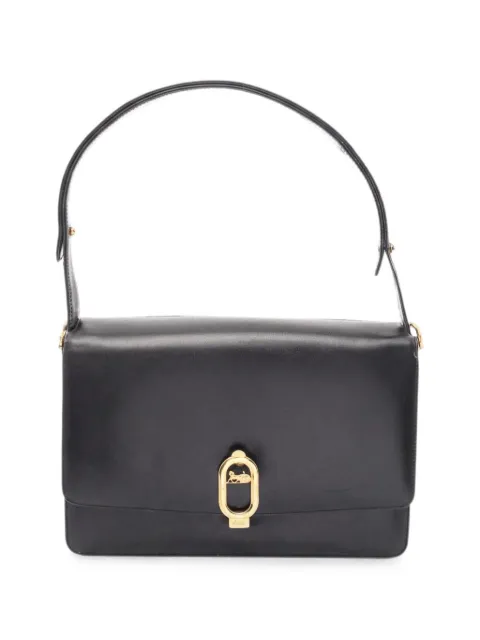 Celine Pre-Owned 2000s carriage-motif leather shoulder bag Black 1052731