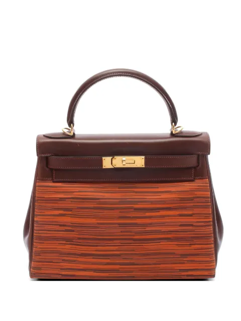 Hermès Pre-Owned 2001 Kelly leather handbag Brown 1052669EINSQUARE