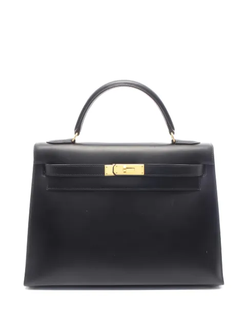 Hermès Pre-Owned 1995 Kelly32 leather hardware tote bag Black 1052344YINCIRCLE