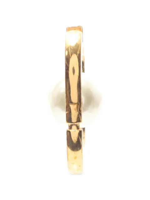 Christian Dior Pre-Owned 2000s logo pearl earring Gold 1045122