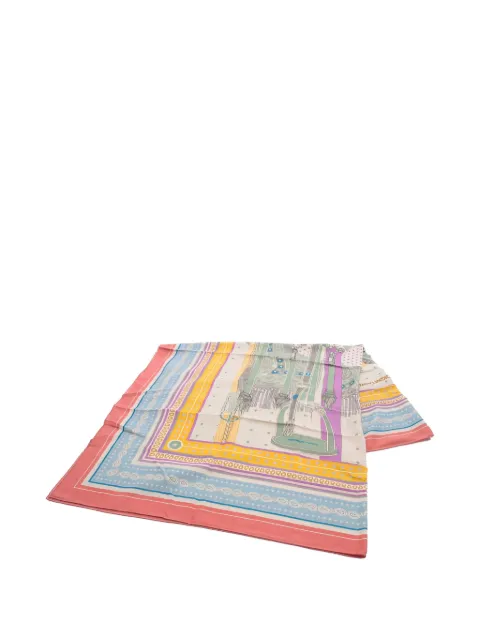 Hermès Pre-Owned Selle De Dignitaire patterned scarf Neutrals 1051524