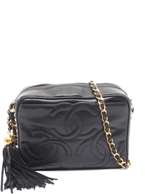 CHANEL Pre-Owned 1996-1997 coco mark chain shoulder bag Black 10530154164908