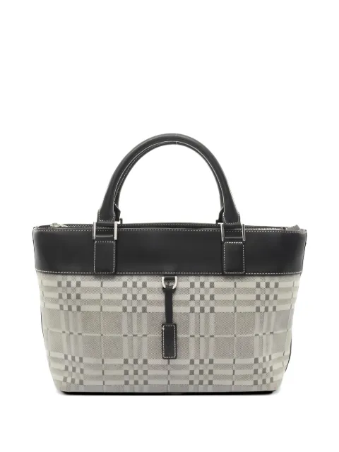 Burberry Pre-Owned 2000s check-pattern tote bag Grey 1051781