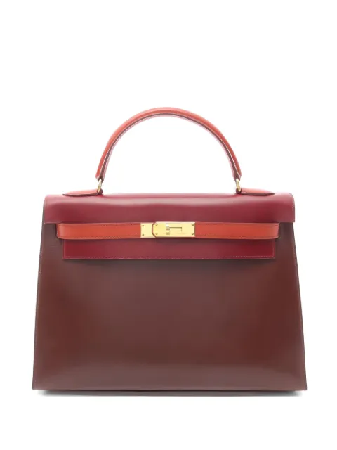 Hermès Pre-Owned 1996 32 Kelly tricolour leather tote bag Red 1050961ZINCIRCLE