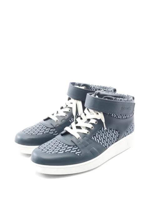 Hermès Pre-Owned canvas high-top sneakers Blue 1050483