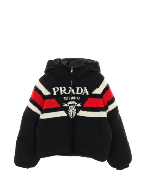 Prada Pre-Owned 2000s hooded puffer jacket Black 1048332