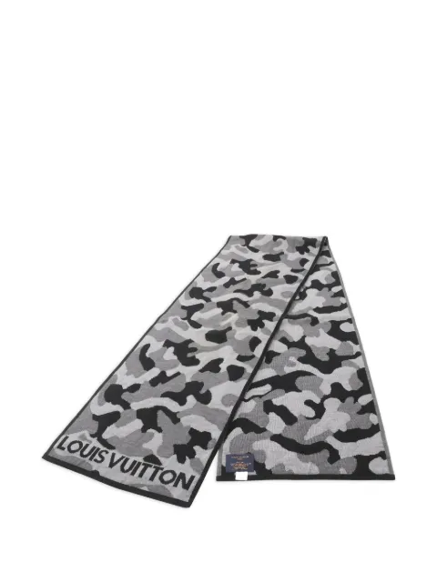 Louis Vuitton Pre-Owned 2017 camouflage scarf Grey 1050022MY0197