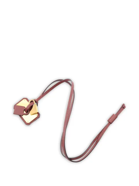 Hermès Pre-Owned 2021 GM O'Kelly padlock leather necklace Red 1047353Z