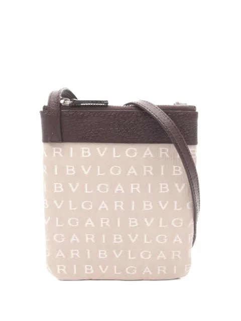 Bvlgari Pre-Owned 2010s logo-pattern shoulder bag Neutrals 1051332